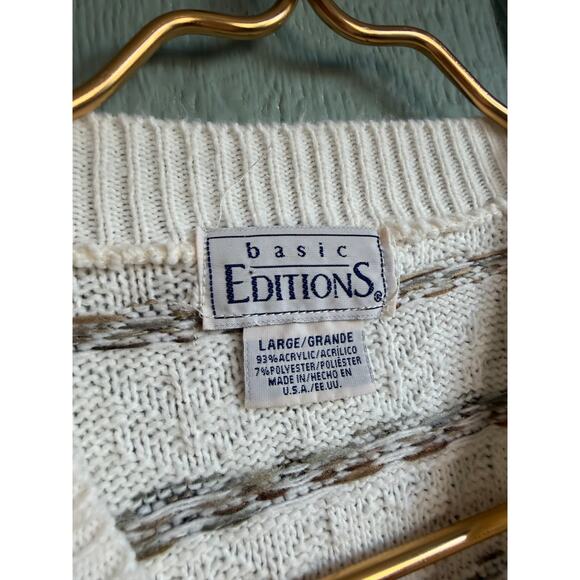 Vintage 90s Basic Editions Sweater, Large USA - Picture 5 of 6